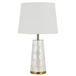 Telbix Fusell 1 Light Table Lamp (E27) White by Telbix, a Table & Bedside Lamps for sale on Style Sourcebook