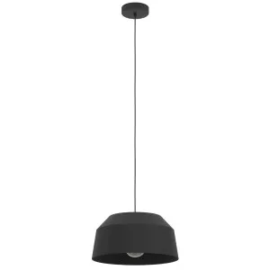 Eglo Contrisa 1 Light Small Pendant Light Black by Eglo, a Pendant Lighting for sale on Style Sourcebook