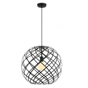 Black Fiorentino Sansiro Cage Pendant (E27) 500mm by Fiorentino, a Pendant Lighting for sale on Style Sourcebook