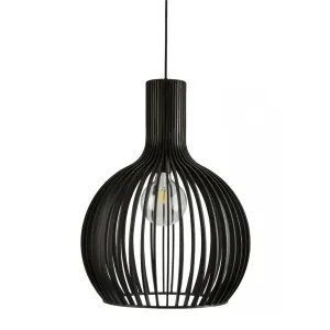 Black Fiorentino Guarin Timber Pendant (E27) Medium by Fiorentino, a Pendant Lighting for sale on Style Sourcebook