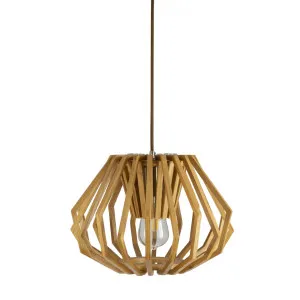 Natural Fiorentino Ragusa Wood Veneer Pendant (E27) Small by Fiorentino, a Pendant Lighting for sale on Style Sourcebook