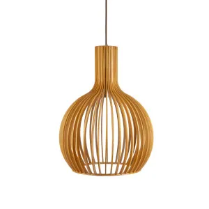 White Fiorentino Guarin Timber Pendant (E27) Large by Fiorentino, a Pendant Lighting for sale on Style Sourcebook