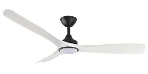 ThreeSixty 60" Spitfire DC Ceiling Fan with Black Motor and 18W CCT LED Light White Wash Blades by ThreeSixty, a Ceiling Fans for sale on Style Sourcebook