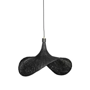 Black Fiorentino Rossana Bamboo Pendant Light (E27) Medium by Fiorentino, a Pendant Lighting for sale on Style Sourcebook