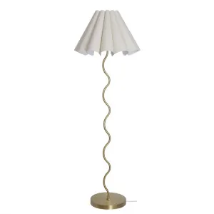 Paola & Joy Cora Pleated Floor Lamp with Squiggle Base (E27) Neutral by Paola & Joy, a Floor Lamps for sale on Style Sourcebook