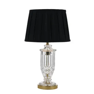 Telbix Adria Glass Table Lamp (E27) Black by Telbix, a Table & Bedside Lamps for sale on Style Sourcebook