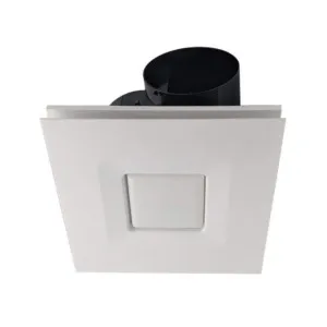 White Hybrid DIY Exhaust Fan with LED Light Square by Fanco, a Exhaust Fans for sale on Style Sourcebook