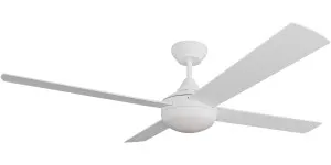 Calibo Heron 52" (1320mm) Indoor/Outdoor AC Ceiling Fan With 18W CCT LED Light White by Calibo, a Ceiling Fans for sale on Style Sourcebook