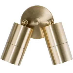 Havit Brass Tivah Double Adjustable Wall Pillar Light GU10 2x3/5/7W Tri Colour by Havit, a Outdoor Lighting for sale on Style Sourcebook