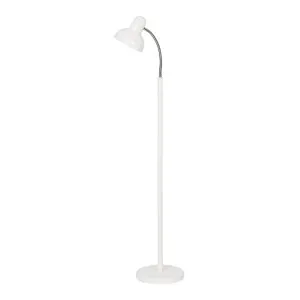 Mercator Ben 1 Light Gooseneck Floor Lamp White by Mercator, a Floor Lamps for sale on Style Sourcebook