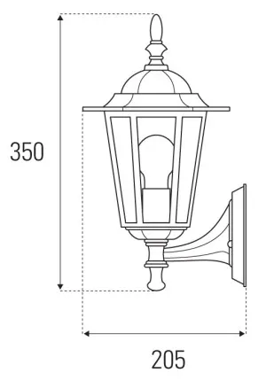 Tilbury Cast Aluminium Exterior Wall Lantern Black by Mercator, a Outdoor Lighting for sale on Style Sourcebook