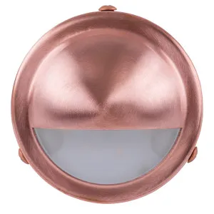 Copper Pinta Surface Mounted Eyelid Steplight 240V G9 by Havit, a Outdoor Lighting for sale on Style Sourcebook