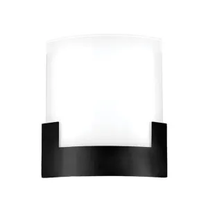 Telbix Solita Square Frosted Glass 12W CCT LED Wall Light Black by Telbix, a LED Lighting for sale on Style Sourcebook