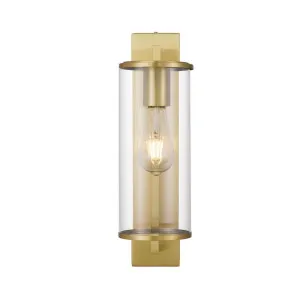 Telbix Small Perova IP44 Industrial Wall Light Natural Brass by Telbix, a LED Lighting for sale on Style Sourcebook