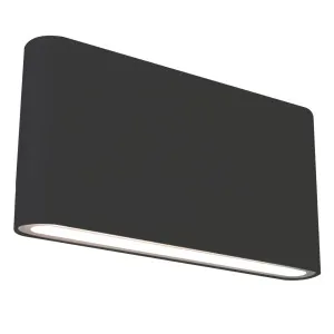 Black Martec Integra LED CCT Exterior Up/Down Wall Light IP54 10W by Martec, a LED Lighting for sale on Style Sourcebook