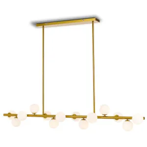 Telbix Moran 14 Light Medium Linear Pendant Gold by Telbix, a Pendant Lighting for sale on Style Sourcebook