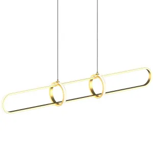 Mercator Odin Linear Dimmable LED Pendant Light Brass by Mercator, a Pendant Lighting for sale on Style Sourcebook