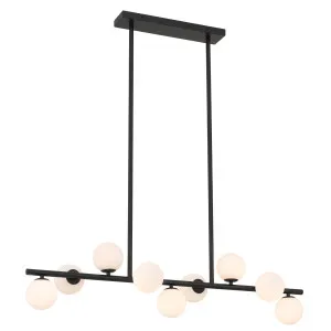 Telbix Moran Small 9 Light Linear Pendant Black & Opal by Telbix, a Pendant Lighting for sale on Style Sourcebook