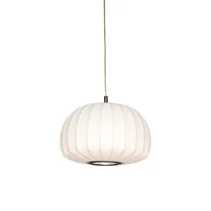 Telbix Nickel and White Cocoon Polyresin Pendant Light Small by Telbix, a Pendant Lighting for sale on Style Sourcebook