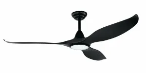 Eglo Noosa 60" 3 Blade DC Indoor/Outdoor Ceiling Fan With 18W CCT Dimmable LED Light Black by Eglo, a Ceiling Fans for sale on Style Sourcebook