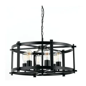 Telbix Finley Large Industrial Chain Pendant Light Matte Black by Telbix, a Pendant Lighting for sale on Style Sourcebook