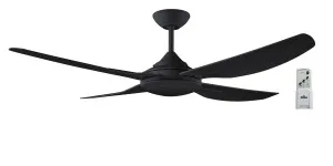 Ingram Deka 52" 1300mm Indoor/Outdoor Ceiling Fan With Remote Black by Deka, a Ceiling Fans for sale on Style Sourcebook