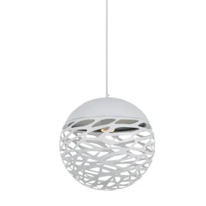 Telbix Farina Ball Metal Pendant Light White Small by Telbix, a Pendant Lighting for sale on Style Sourcebook