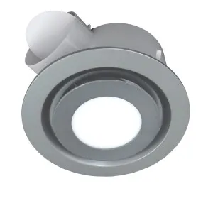 Round Ventair Airbus 200 Pro-V IP44 Bathroom Exhaust Fan With 10W LED Light Silver by Ventair, a Exhaust Fans for sale on Style Sourcebook