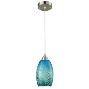 CLA Glaze Hand Blown Glass Pendant Light Blue by Compact Lamps Australia, a Pendant Lighting for sale on Style Sourcebook