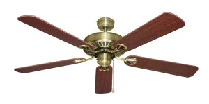 Hayman 52" 1300mm Ceiling Fan - No Light Antique Brass by Mercator, a Ceiling Fans for sale on Style Sourcebook