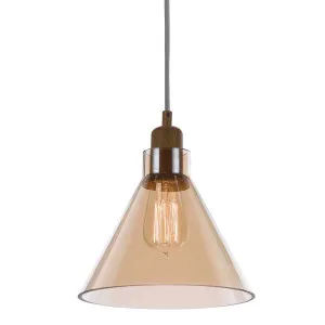 Telbix Alden Single Glass Pendant Light Champagne by Telbix, a Pendant Lighting for sale on Style Sourcebook