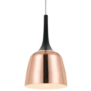 Polk Copper Shade With Black Pendant Light (E27) Small by Telbix, a Pendant Lighting for sale on Style Sourcebook