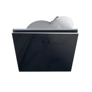 Square Ventair Glass Panel Airbus 200 Pro-V IP44 Bathroom Exhaust Fan Black by Ventair, a Exhaust Fans for sale on Style Sourcebook