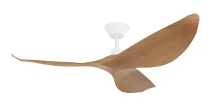 Eglo Cabarita 50" (1270mm) DC Indoor/Outdoor Ceiling Fan With Remote Control Bamboo and White by Eglo, a Ceiling Fans for sale on Style Sourcebook