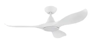 Eglo Noosa 46" 3 Blade DC Indoor/Outdoor Ceiling Fan with 18W CCT Dimmable LED Light Matte White by Eglo, a Ceiling Fans for sale on Style Sourcebook