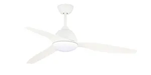 Fanco Breeze AC 52" 3 Blade ABS Ceiling Fan with 18W CCT LED Light White by Fanco, a Ceiling Fans for sale on Style Sourcebook