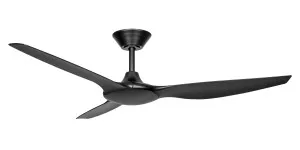 ThreeSixty Delta 56" (1420mm) Polymer Blade DC Ceiling Fan Black by ThreeSixty, a Ceiling Fans for sale on Style Sourcebook