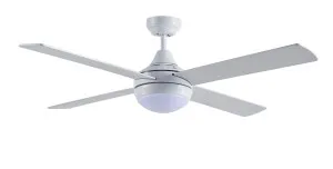 Martec Link 48" (1200mm) Timber Blade Ceiling Fan with 15W CCT LED Light White by Martec, a Ceiling Fans for sale on Style Sourcebook