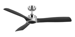 Mercator Ikuu 52" Smart WiFi Minota Indoor DC Ceiling Fan & Remote Brushed Chrome and Black by Mercator, a Ceiling Fans for sale on Style Sourcebook