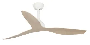 Fanco Eco Style DC 52" Ceiling Fan With Remote White & Beechwood by Fanco, a Ceiling Fans for sale on Style Sourcebook