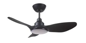 Ventair Skyfan 36" (900mm) DC Ceiling Fan with 20W Tri Colour LED Light and Remote Black by Ventair, a Ceiling Fans for sale on Style Sourcebook