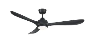 Mercator Juno 56" (1420mm) Indoor/Outdoor Ceiling Fan with 18W CCT Dimmable Light and Remote Black by Mercator, a Ceiling Fans for sale on Style Sourcebook