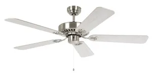 Eglo Waikiki 52" Indoor Ceiling Fan Satin Nickel & Oak by Eglo, a Ceiling Fans for sale on Style Sourcebook