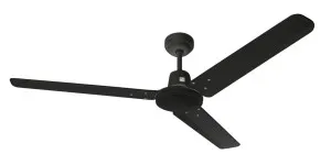 Revelair Roma 56" 3 Blade Ceiling Fan Without Light Black by Revelair, a Ceiling Fans for sale on Style Sourcebook