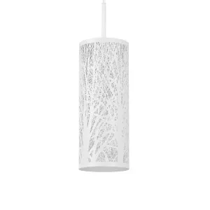 Eglo Hambleton Steel Pendant Light Edison Screw (E27) White by Eglo, a Pendant Lighting for sale on Style Sourcebook