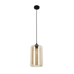 CLA Mason 1 Light Oblong Glass Pendant Light (E27) Amber by Compact Lamps Australia, a Pendant Lighting for sale on Style Sourcebook