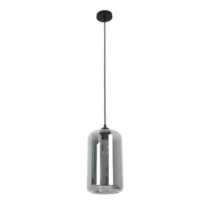 CLA Mason 1 Light Oblong Glass Pendant Light (E27) Smoke by Compact Lamps Australia, a Pendant Lighting for sale on Style Sourcebook