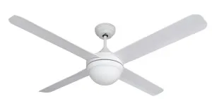 Revelair Albany 52" 1320mm 4 Blade Ceiling Fan With E27 Light White by Revelair, a Ceiling Fans for sale on Style Sourcebook