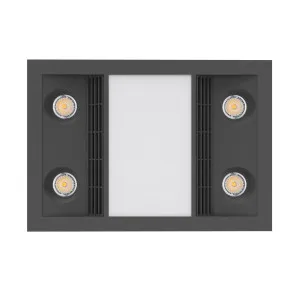 Manrose Capri 3 in 1 Bathroom Exhaust Fan, Heater & Light Black by Manrose, a Exhaust Fans for sale on Style Sourcebook