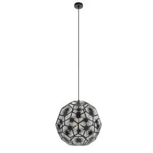 Black Eglo Skoura Pendant Light (E27) Large by Eglo, a Pendant Lighting for sale on Style Sourcebook